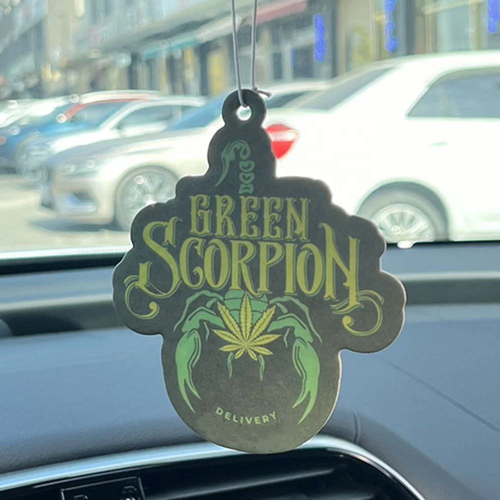 Vast Gifts Custom Car Air Freshener Water Frop Hanging Rear View Solid Paper Diffuser Fragrance Pendant