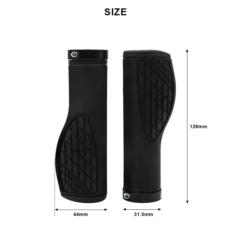 ODI Bicycle Handle with Lock Ring Grips Mountain Cycling Silicone 22.2mm Anti-slip Handlebar Grip for Brompton MTB BMX Folding