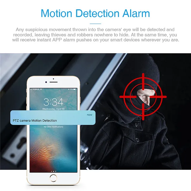 motion detection full hd smart  2mp 360 small wifi ip cables housing security wireless PTZ wifi CCTV camera with night vision
