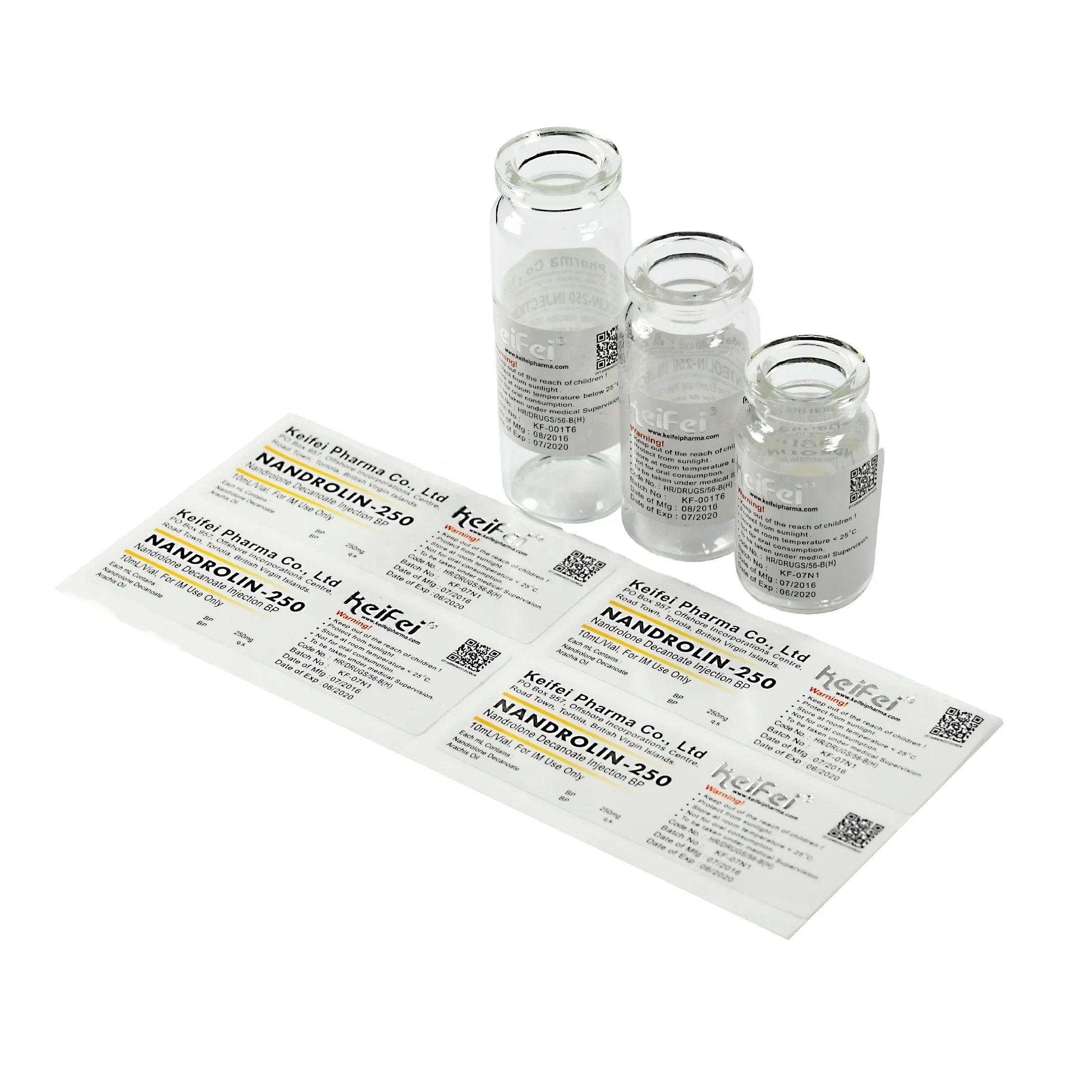 custom 10ml hologram steroid vial box label