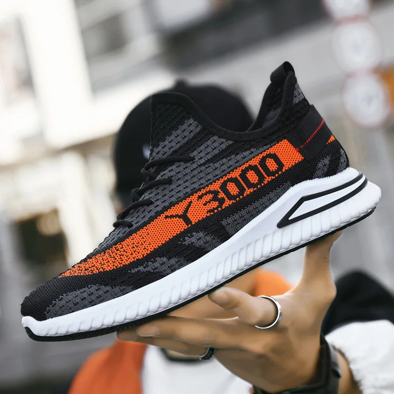 china wholesale knitted casual spot factory men fashion sneakers walk shoes