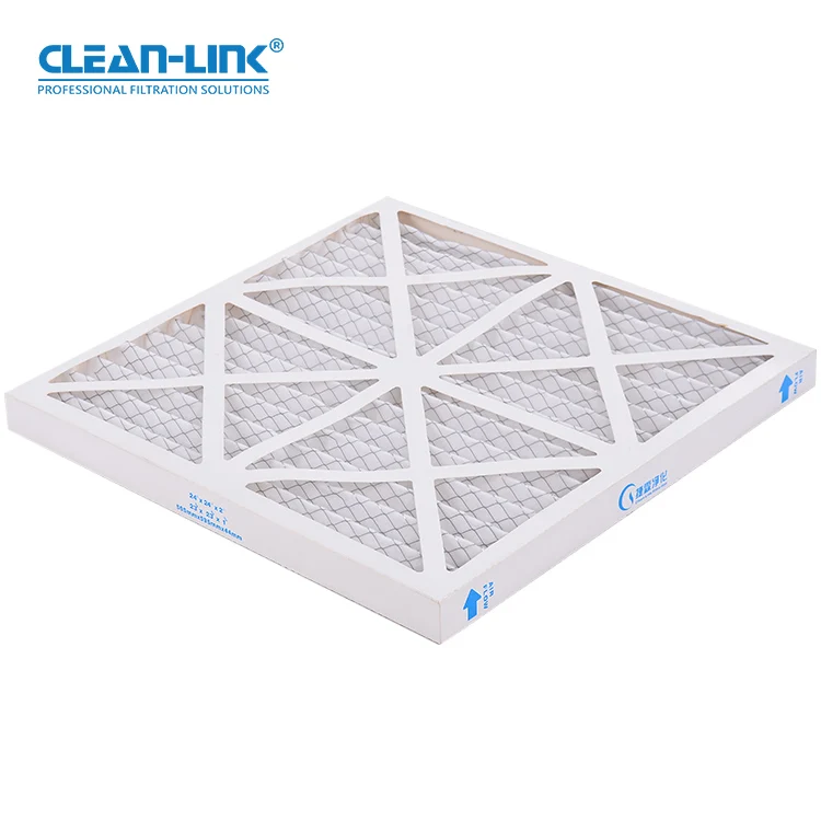 High Quality Merv8 Merv11 Merv13 Havc Air Filter Pleated Cardboard Frame Ac Furnace Filter