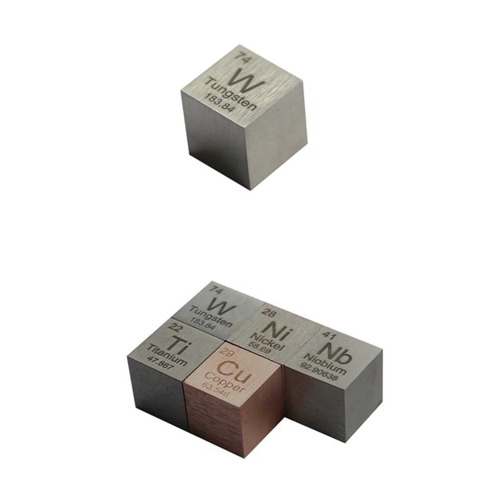 Best selling Metal Cube 10mm Niobium Tungsten Copper Titanium Nickel