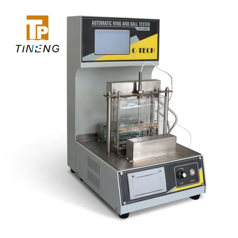 Automatic Asphalt Ring And Ball Test Apparatus High Temperature Ring And Ball Apparatus Asphalt Softening Point Tester