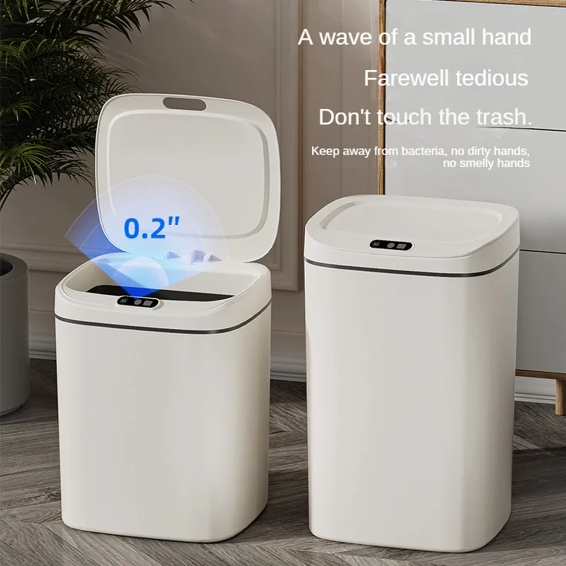 Modern Smart 12L 14L 16L Automatic Sensor PP Plastic Waste Bins Touchless Waterproof Kitchen Trash Can Intelligent Rubbish Cans
