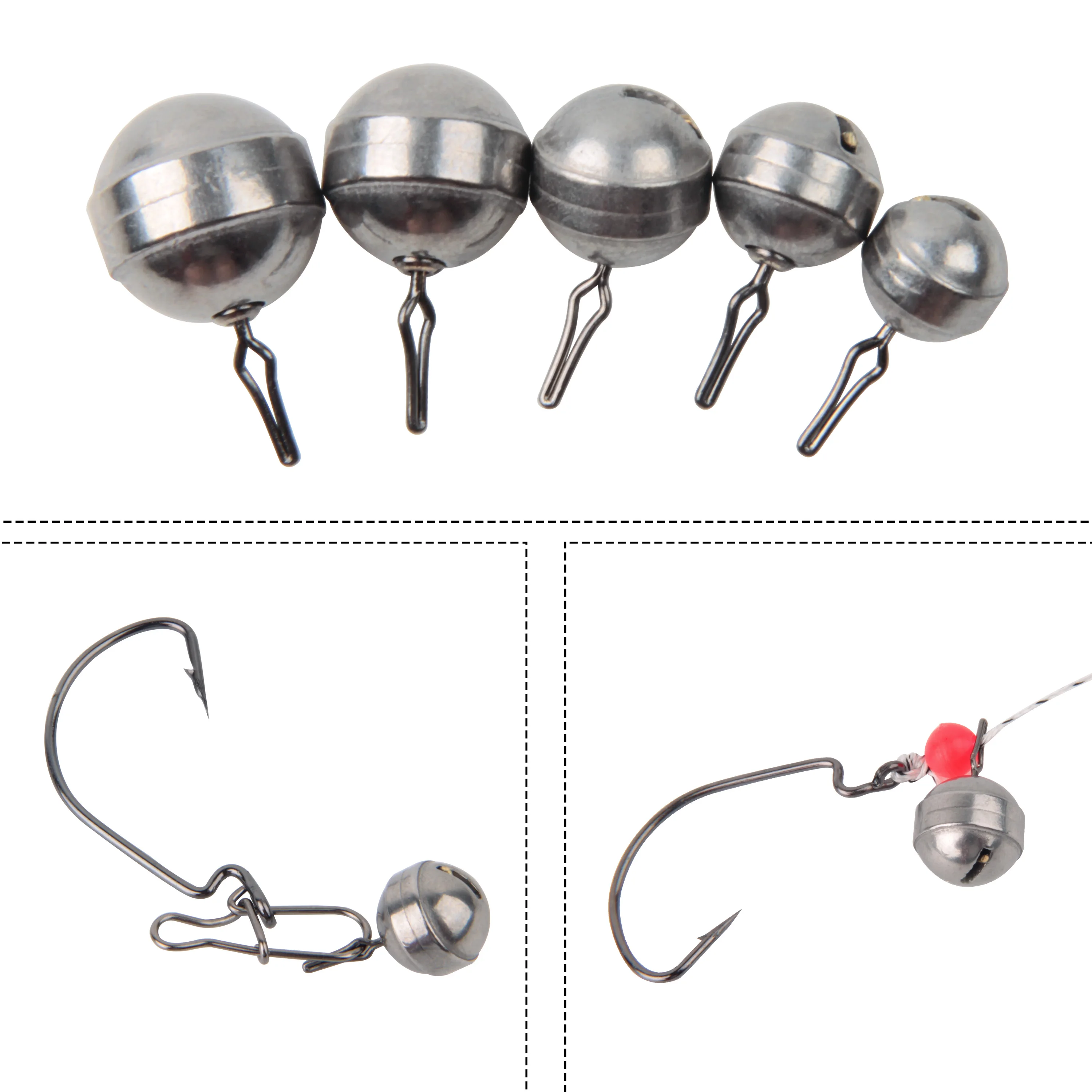 Tungsten Fishing Sinkers Round Ball Drop Shot Sinkers Fishing Tackle Accessories