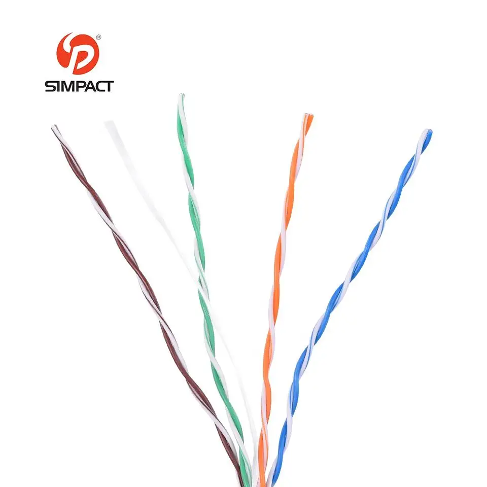 Simpact Custom High Quality Pvc/Pe/Lszh/Cmp/Cmr Jacket Cca/Cu Cable Utp Cat 5E 305M Lan Cable Cat 5E