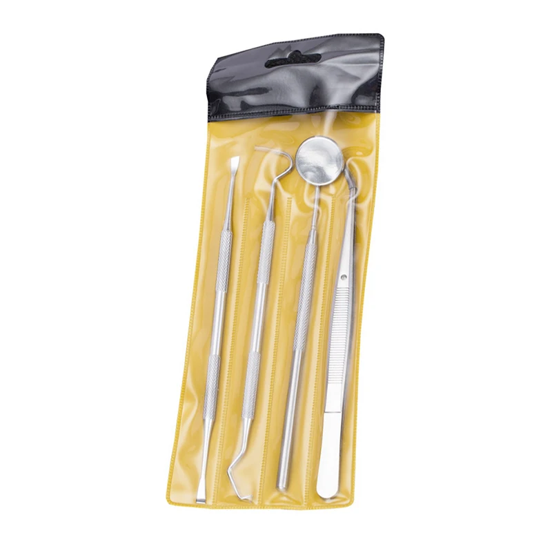 Wholesale Dental Dentist Prepared Tool 4 Pieces Dental Mirror Stainless Steel Set Tooth Care Kit