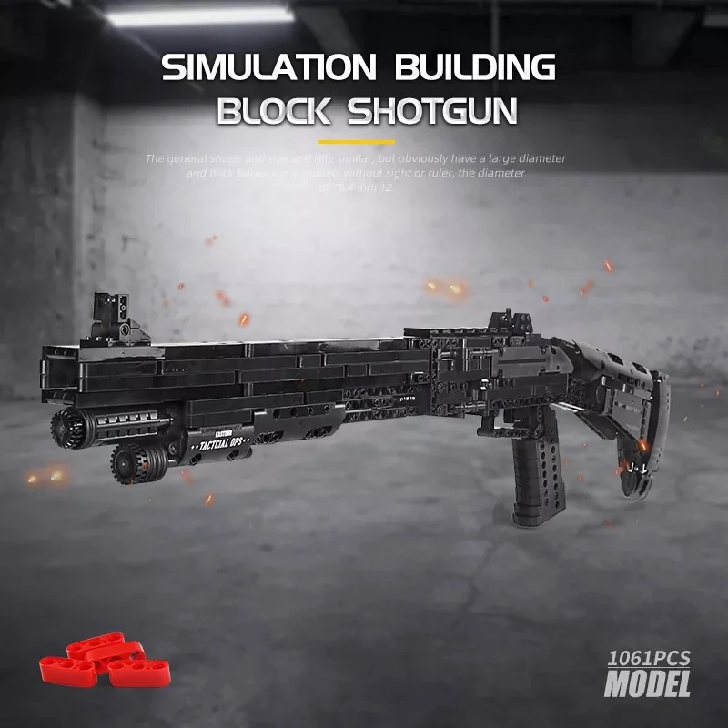 HW SWAT Gun Building Blocks Benelli M4 Super 90 Weapon Model Bricks Assembly Pistol PUBGed Gun Toys Block 1061pcs