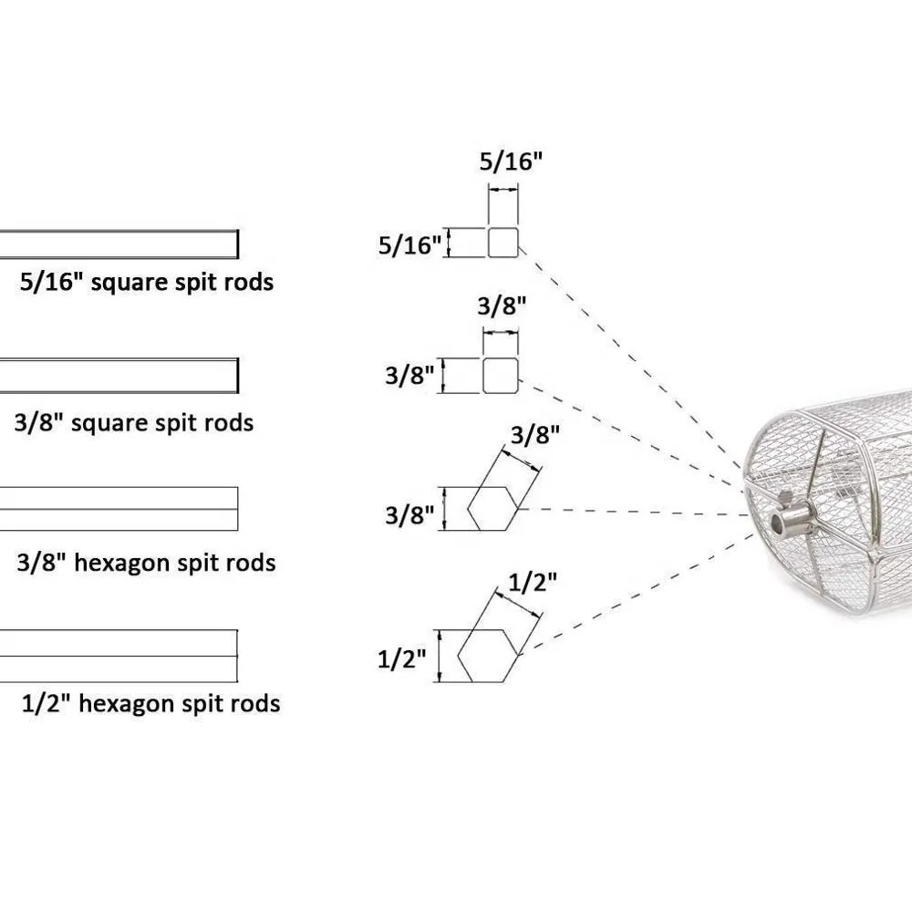 Vegetable & Chips Tumble Basket Round BBQ Portable Grill Round Net