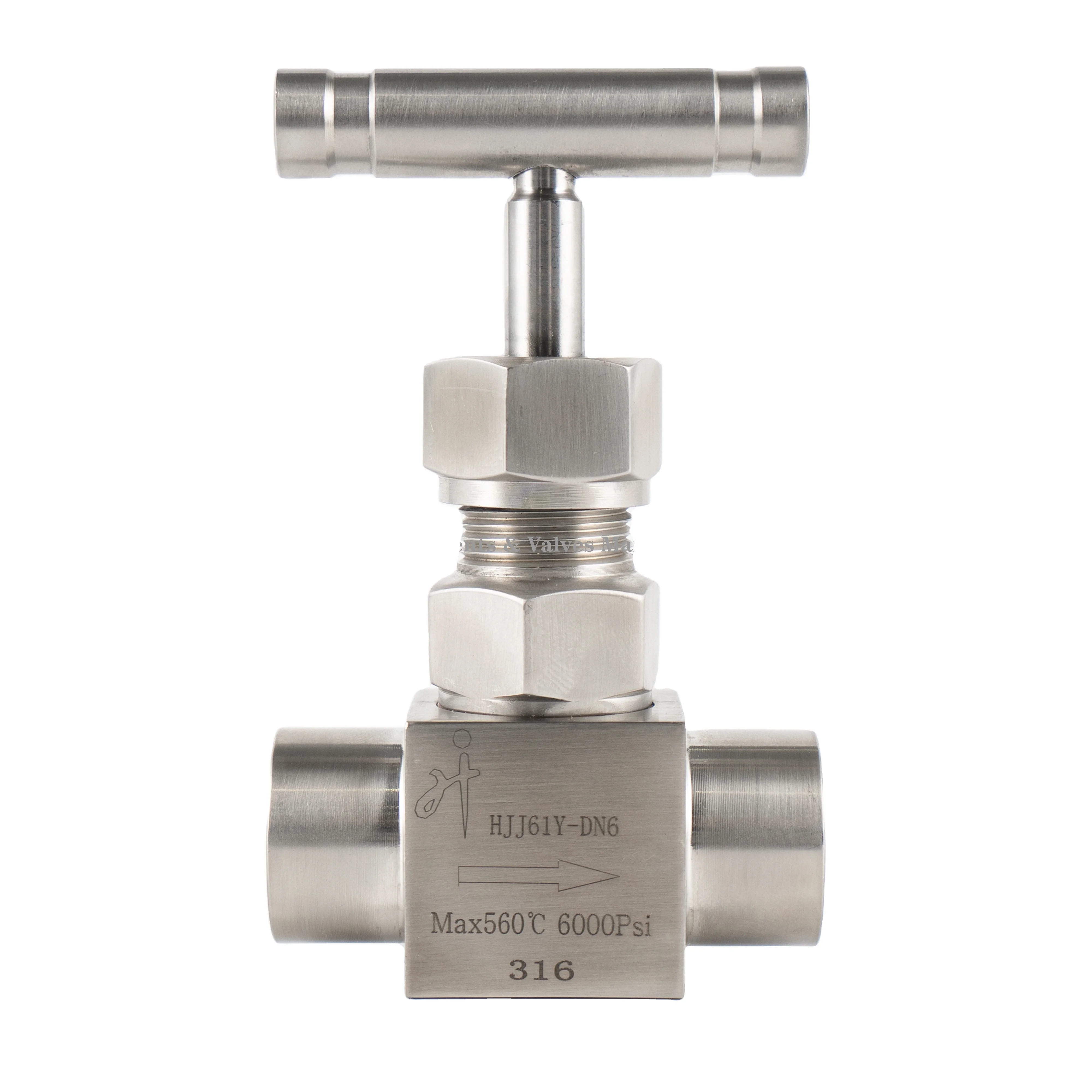 Stainless Steel 304L 316L Socket Weld Connetions 1/2 In High Pressure Swagelok Needle Valve