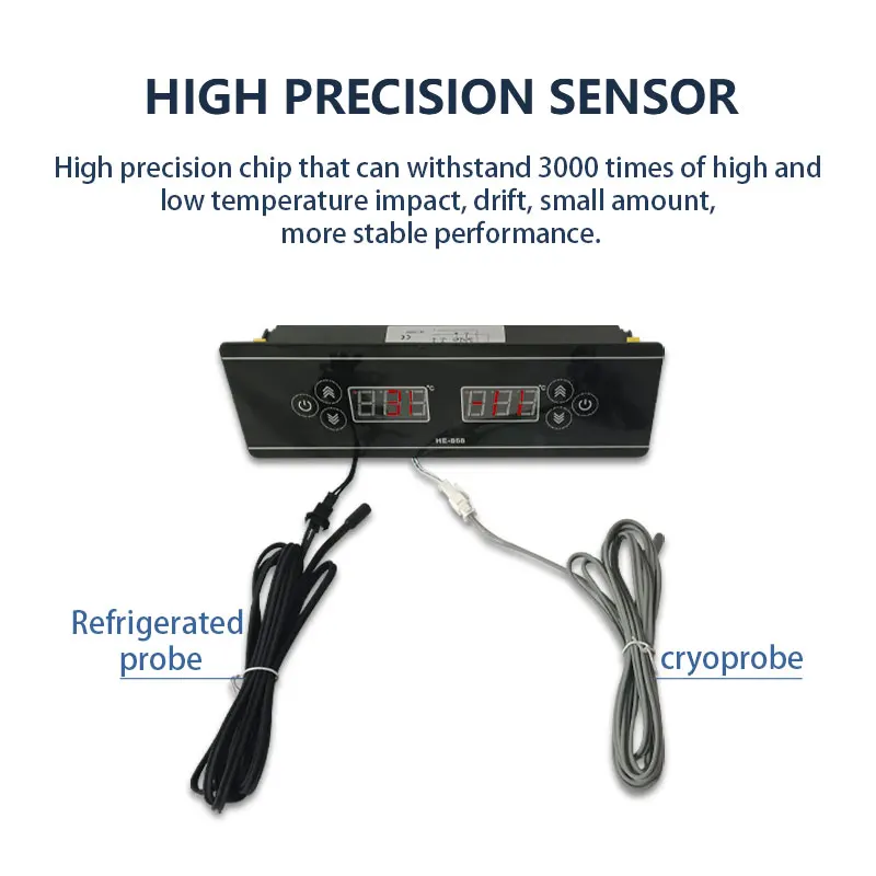 Longhey Dual Digital Temperature Controller Plastic Part For Refrigerators 220VAC 50/60HZ Heating Cooling Switch