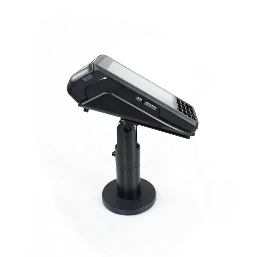 Black 270 degree swivel POS terminal stand freely adjustable angle metal POS machine display holder for P1 POS system