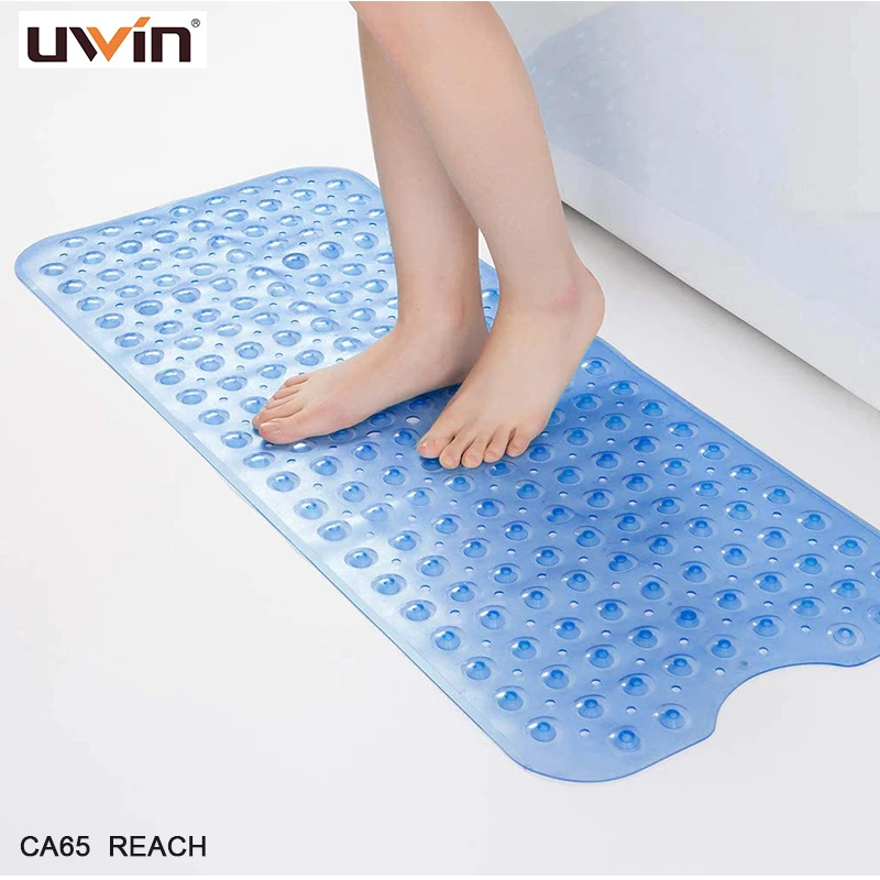 PVC cushion with strong anti skid and suction soft bathroom bath shower mat