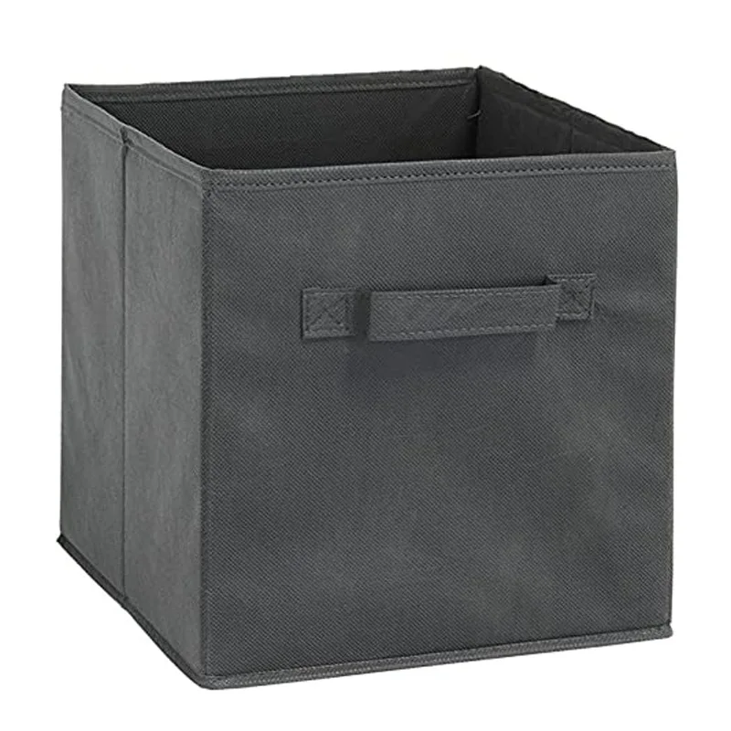 Closet Storage Bin  Box Non-woven storage box gray shelves Foldable basket clothing drawers