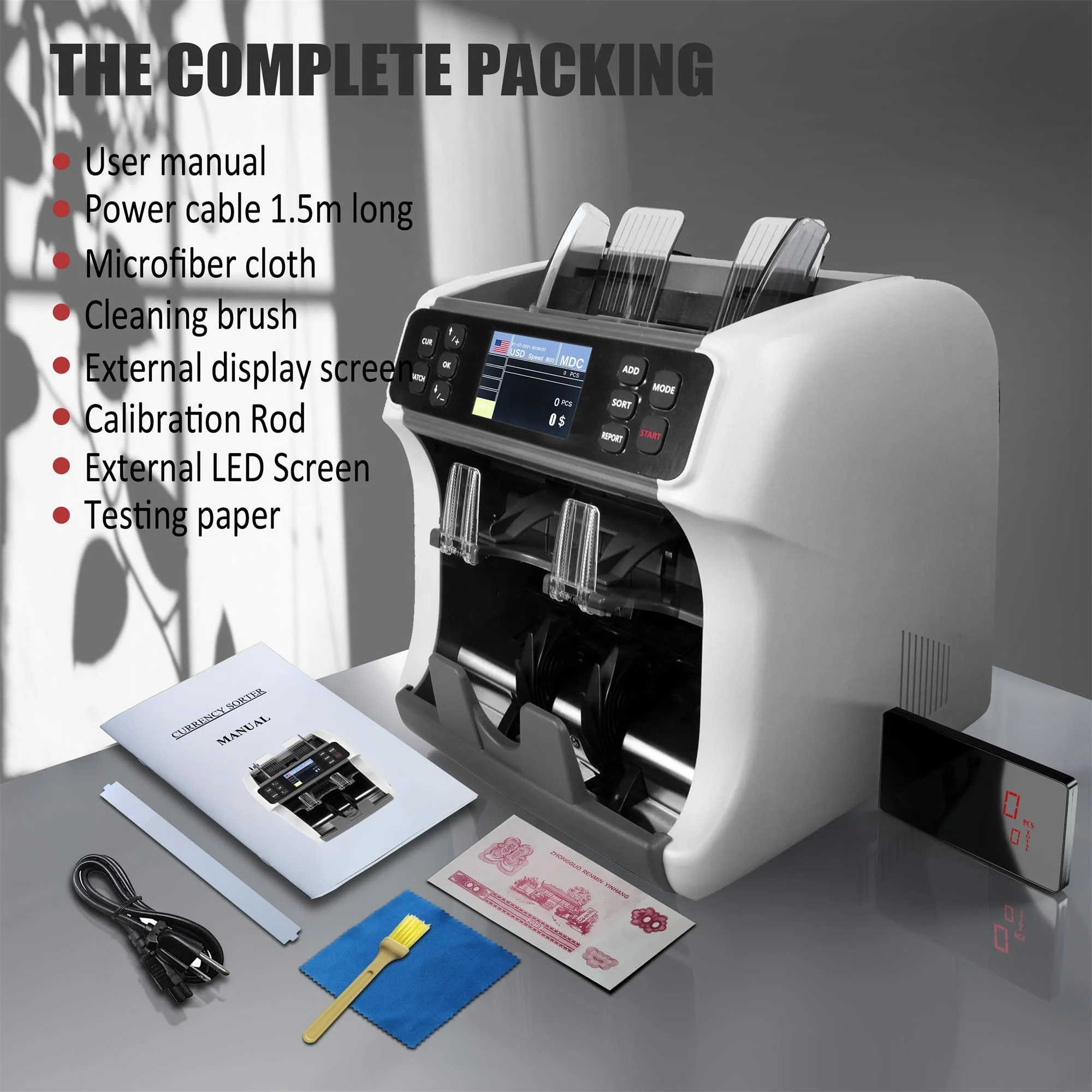 WT-900 MULTI CURRENCY  CIS MIXED VALUE  BANK COUNTING AND SORTING MACHINE BILL COUNTER