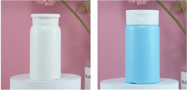 Flip Top Cap 40g 100g 200ml PE plastic baby talcum powder bottle with cap for body loose powder bottle