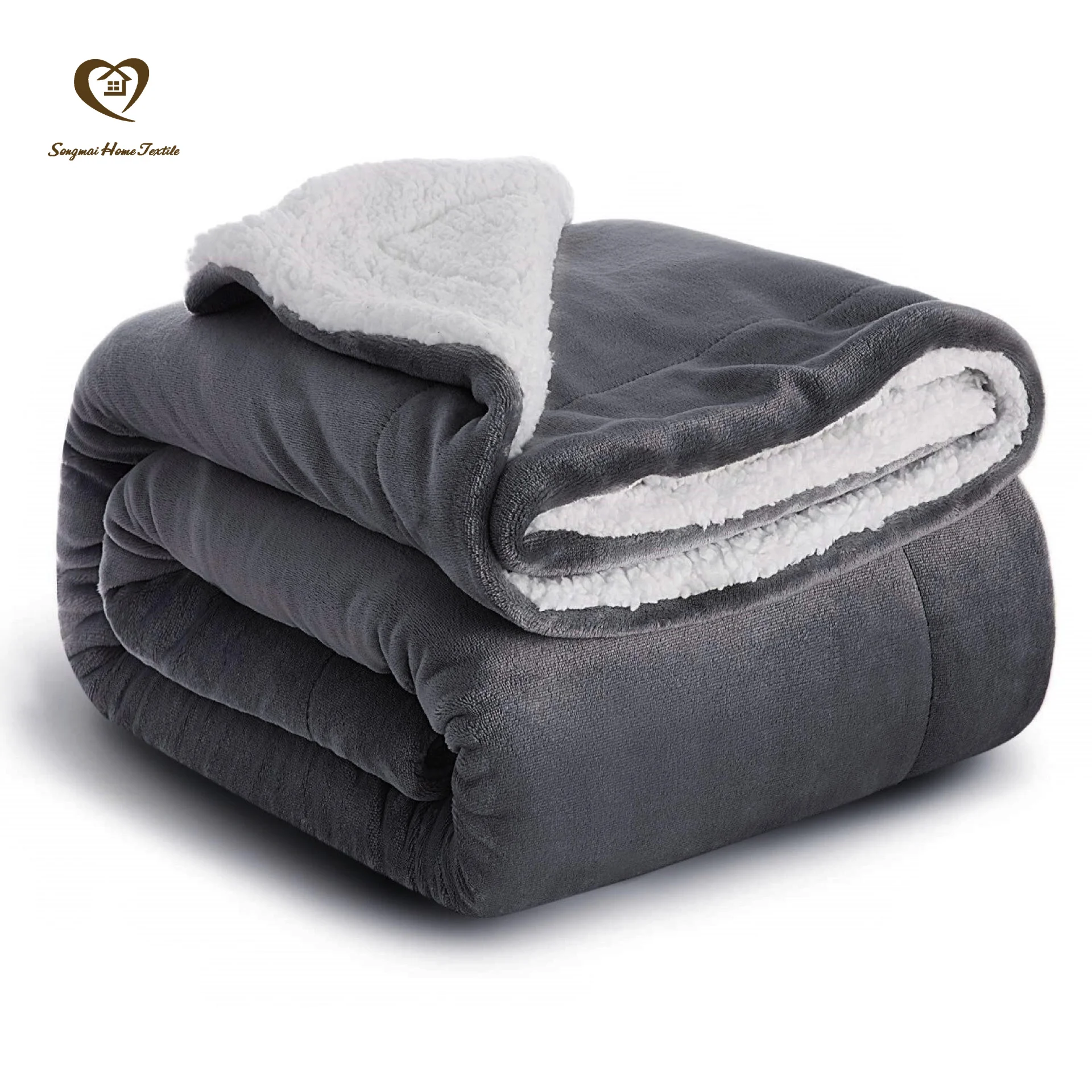 Songmai Sherpa Fleece Blanket, Thick Fuzzy Warm Soft Large Blankets, Throw Blanket for Bed Sofa