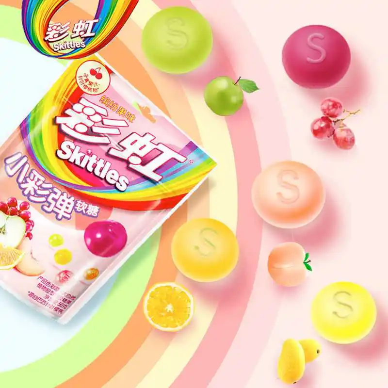 Новые Skittles 50 г желе конфеты цветок и Фруктовые