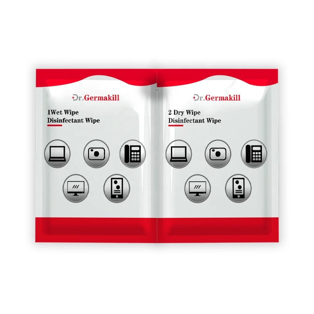 Custom disinfection single pack 75% alcohol wet wipes for cell phone cleaning