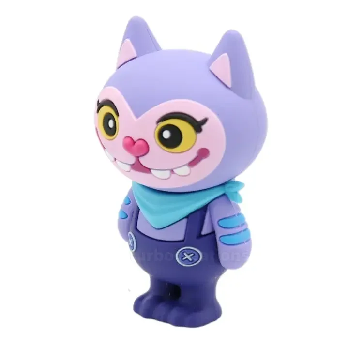 Custom High Quality Silicone Cartoon Toys and figures in any design any colors 3d PVC Rubber Anime Figure Toys