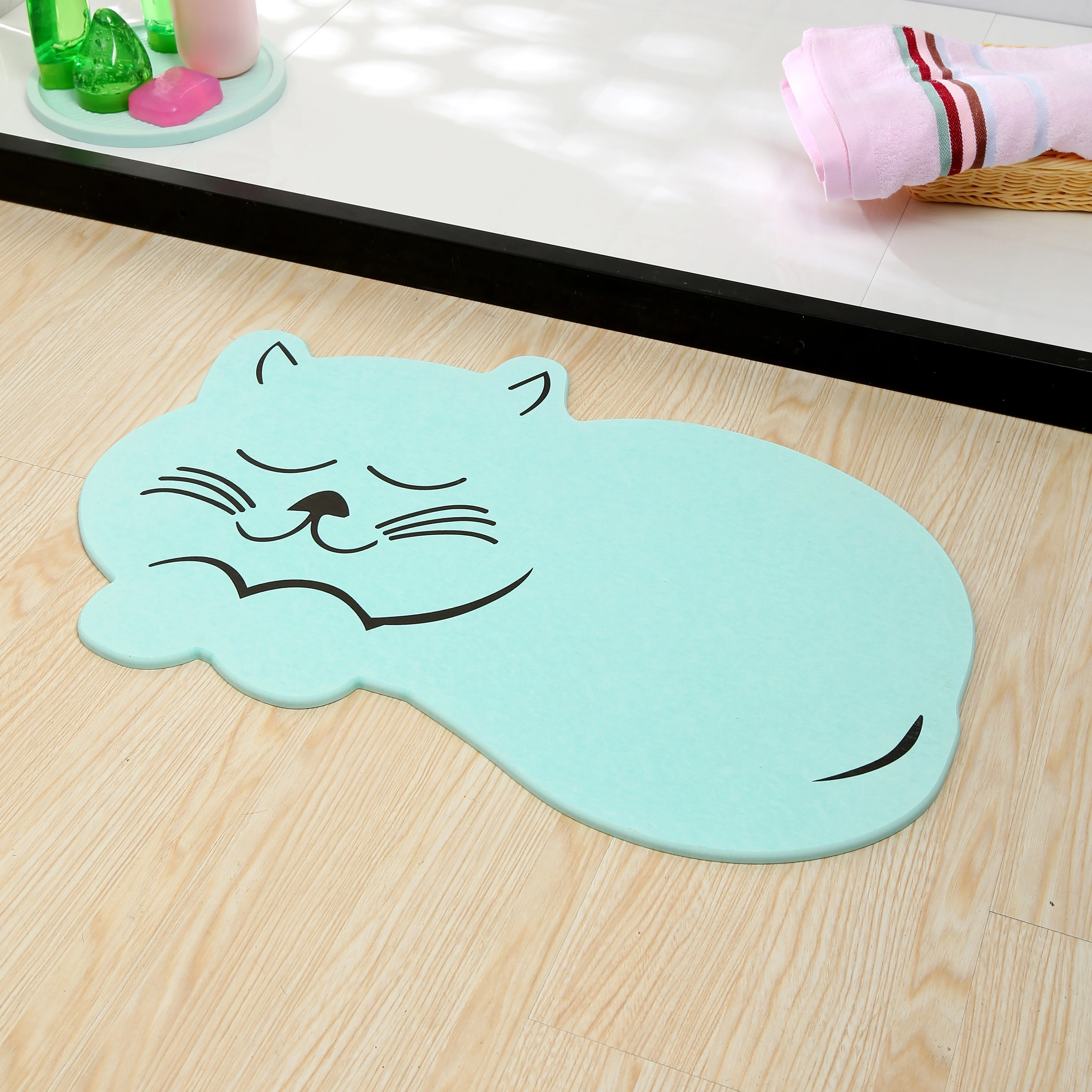 hot sale eco-friendly non-slip Quick Dry durable washable Diatomite bath Mat Diatomaceous Earth floor Mat diatom mud foot mat