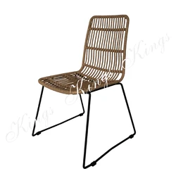 Hot sale Europe style outdoor all weather Stackable chair rattan events wedding  garden   plastic Outdoor Rattan Cafe Chair