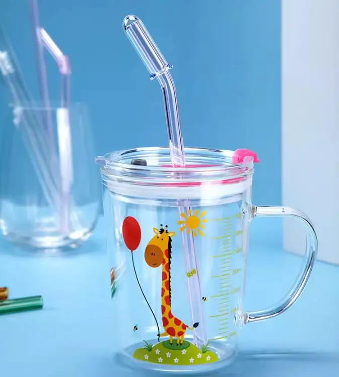 Custom Wholesale Reusable Straw Head Dust Cover Tip Cover Sleeve Caps Lid Straw Insulation Glass Straw Cover