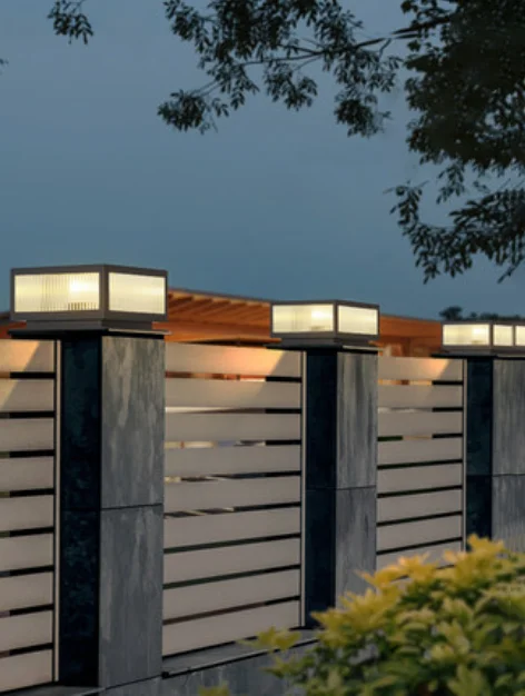 Z-22525 TYN stainless steel waterproof IP54 horizontal and vertical glass LED courtyard door square solar wall column light