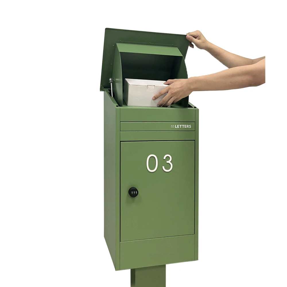 JDY New Weatherproof Post Mailbox Parcel Box for House