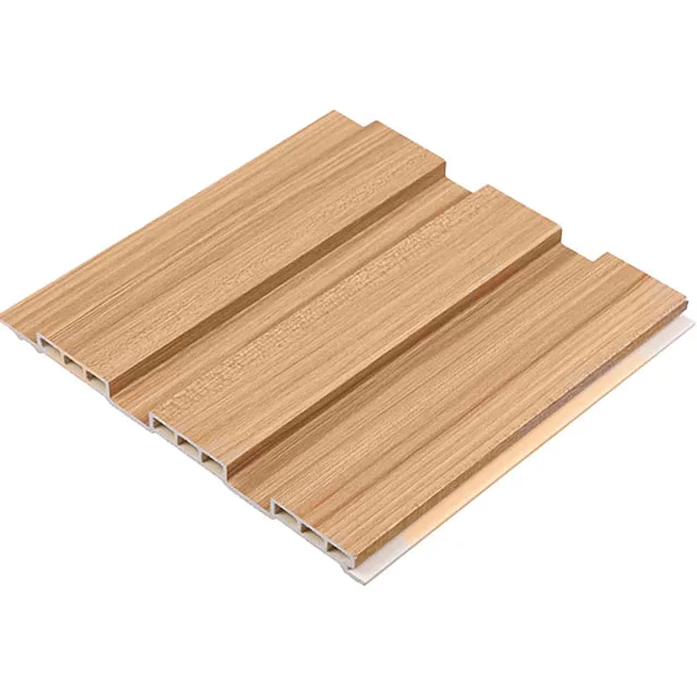 BBWP02 New Design Indoor Decor Wood Plastic Composite PVC Coating Cladding Fluted Wall Board Interior WPC Wall Panel