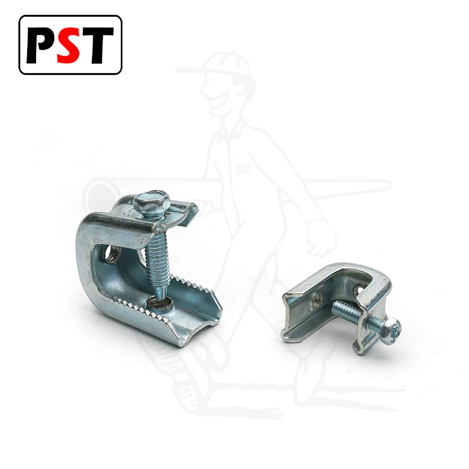 Stamped universal Steel Beam Clamp Used with Conduit Hangers, Bridle Rings and Threaded Rod