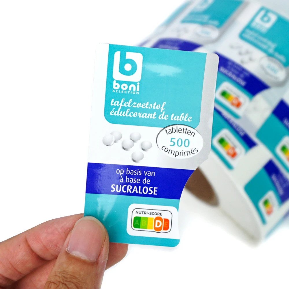 Medicine Bottle Label Custom Hot Stamping No Fading Printed Clear Gold Foil Logo Sticker Label With Logo