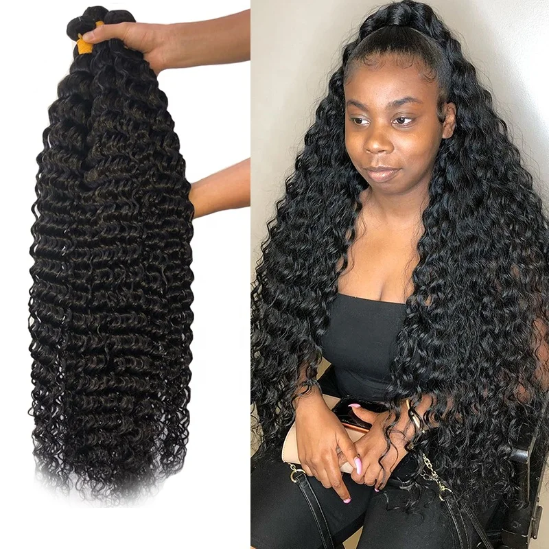 
Hot Beauty Hair Raw Hair 32-40inch Deep Wave Peruvian Deep Curly With Cheap Price 