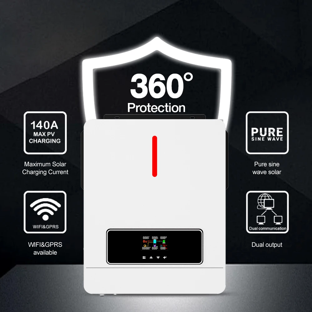 Hybrid Off Grid 3Kw 6Kw 8Kw 48V Solar Panel 3Kva/3000W Mppt Solar Inverter Hybrid Solar Inverter With Mppt Charge Controller