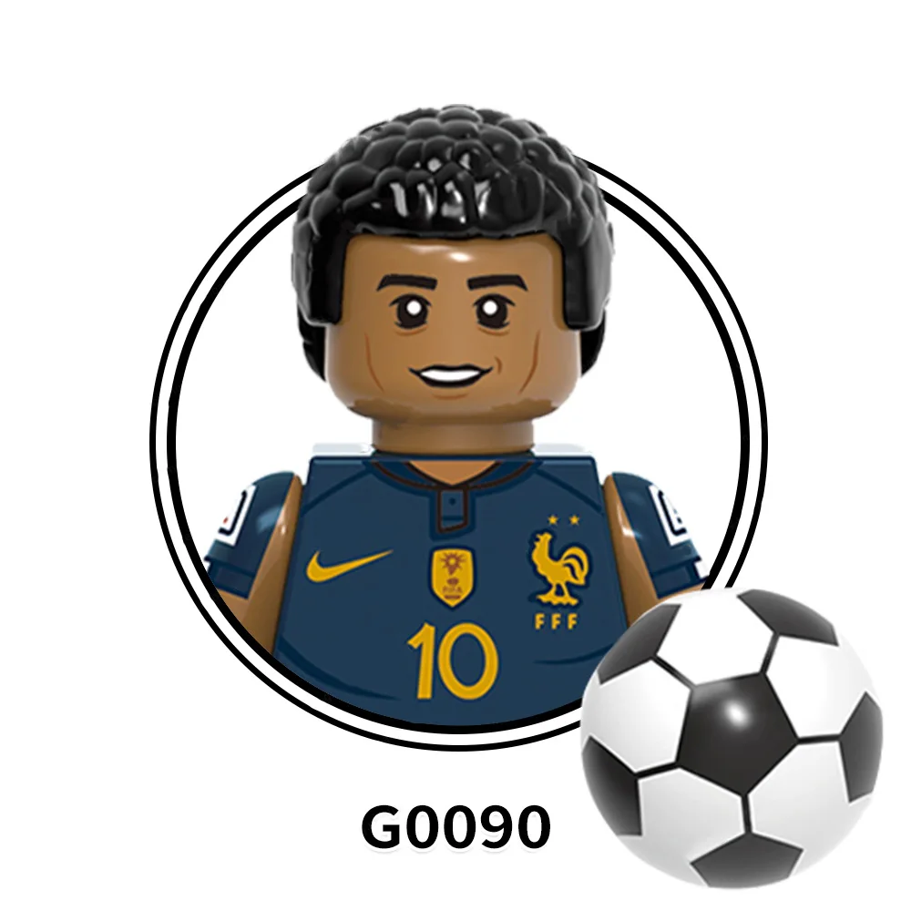 G0112 Star Sports Soccer Players Characters Action Model Professional Football Education Collect Building Blocks Kids Gift Toys