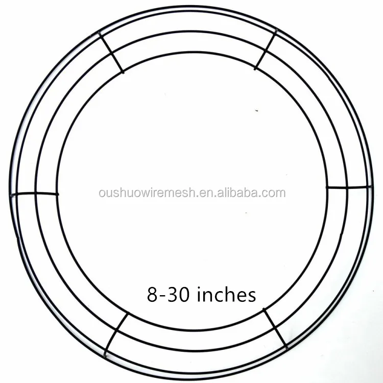 Customize large size artificial flower wreath frames for Christmas door wreath decorations