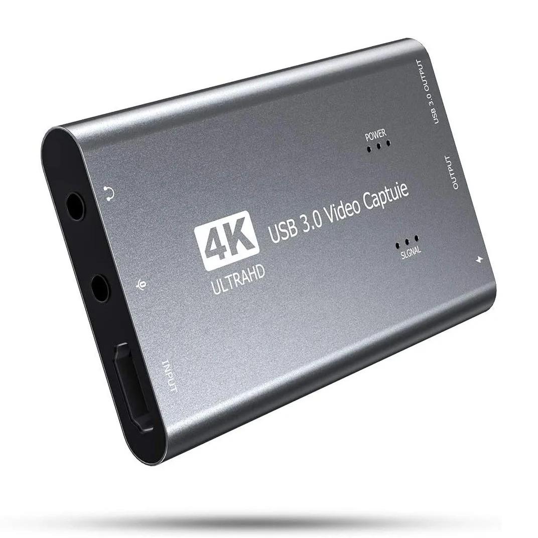 
4K Audio Video 1080P 60FPS Loop Out HDMI- Compatible HD Game Stream Record Monitor Capture Card for Gaming/Live Broadcasts 