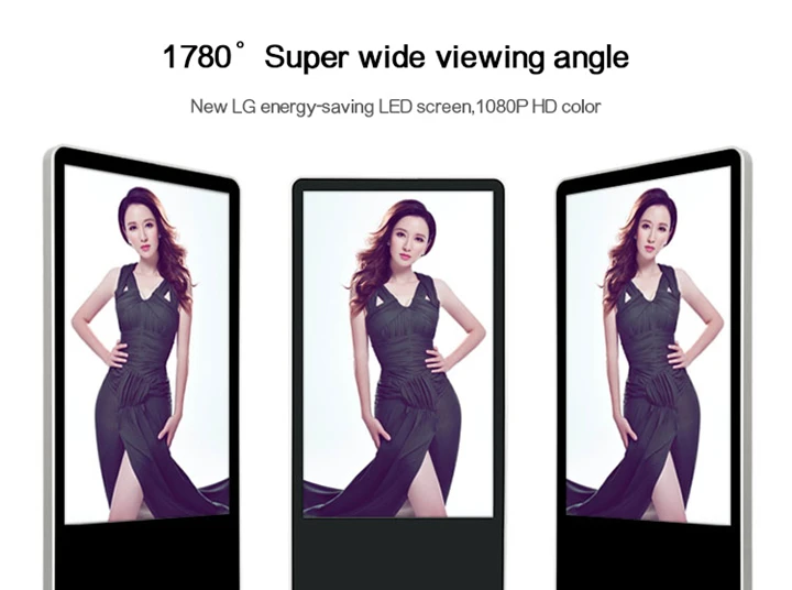 43inch electronic sign board advertising displayer electronic Digital signage TV stand LCD Screen shop advertising Display