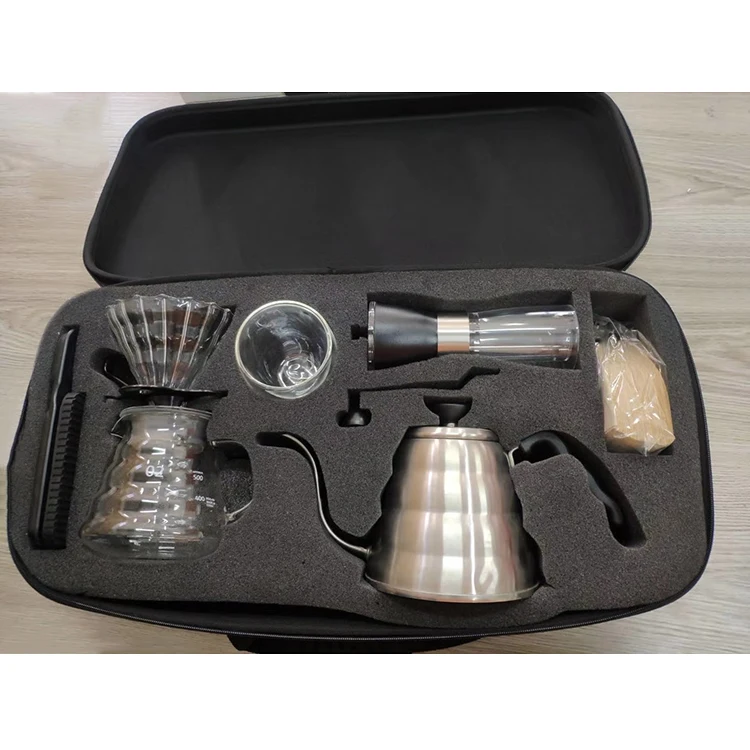 Дорожные кофейные инструменты нового дизайна, капельный Набор для кофе, набор для выпечки, ручной набор для приготовления кофе V60, подарочный набор для кофе