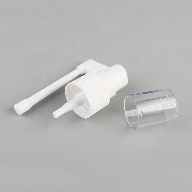 factory sale 18/410 20/410 24/410 fine mist sprayer 0.12ml white plastic long nozzle medical throat oral spray pump hair sprayer