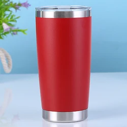 China Supplier 20 oz 30 oz powder coated tumbler cups in bulk double wall stainless steel travel mug vacuum insulated tumbler
