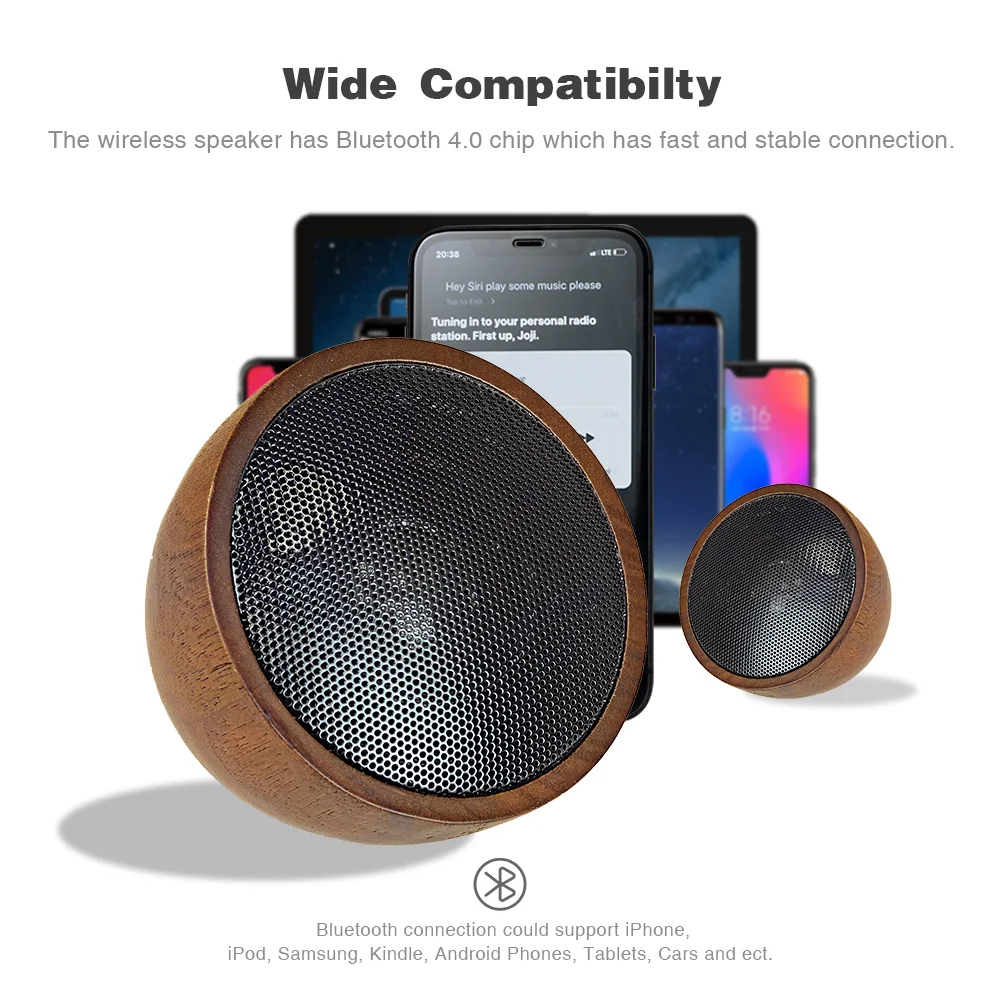 New Release  Poratable  Desktop Blue tooth Surround Wooden Speaker