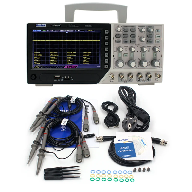 Hantek Dso4084c 4 Channel Digital Oscilloscope With 1ch Arbitary Function Waveform Generator