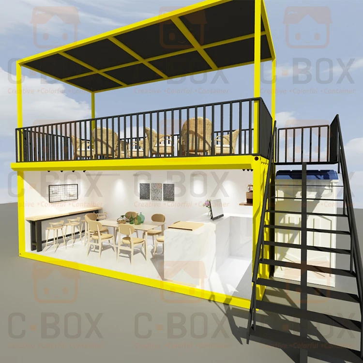 Cbox Prefab 20ft 40ft Fast Food Kiosk Mobile 20 Feet Tiny Cafe Coffee Shops Container House For Sale