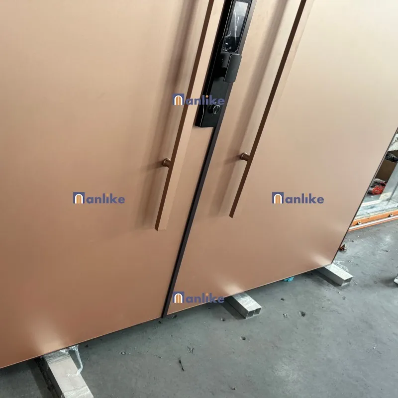 Anlike Dubai Luxury Customized High End Smart Latest Double Cast Aluminum Security Exterior Villa Entrance Door