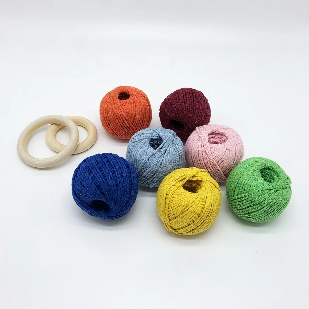 2mm cotton rope thin recycled cotton ropes 15g ball cotton rope