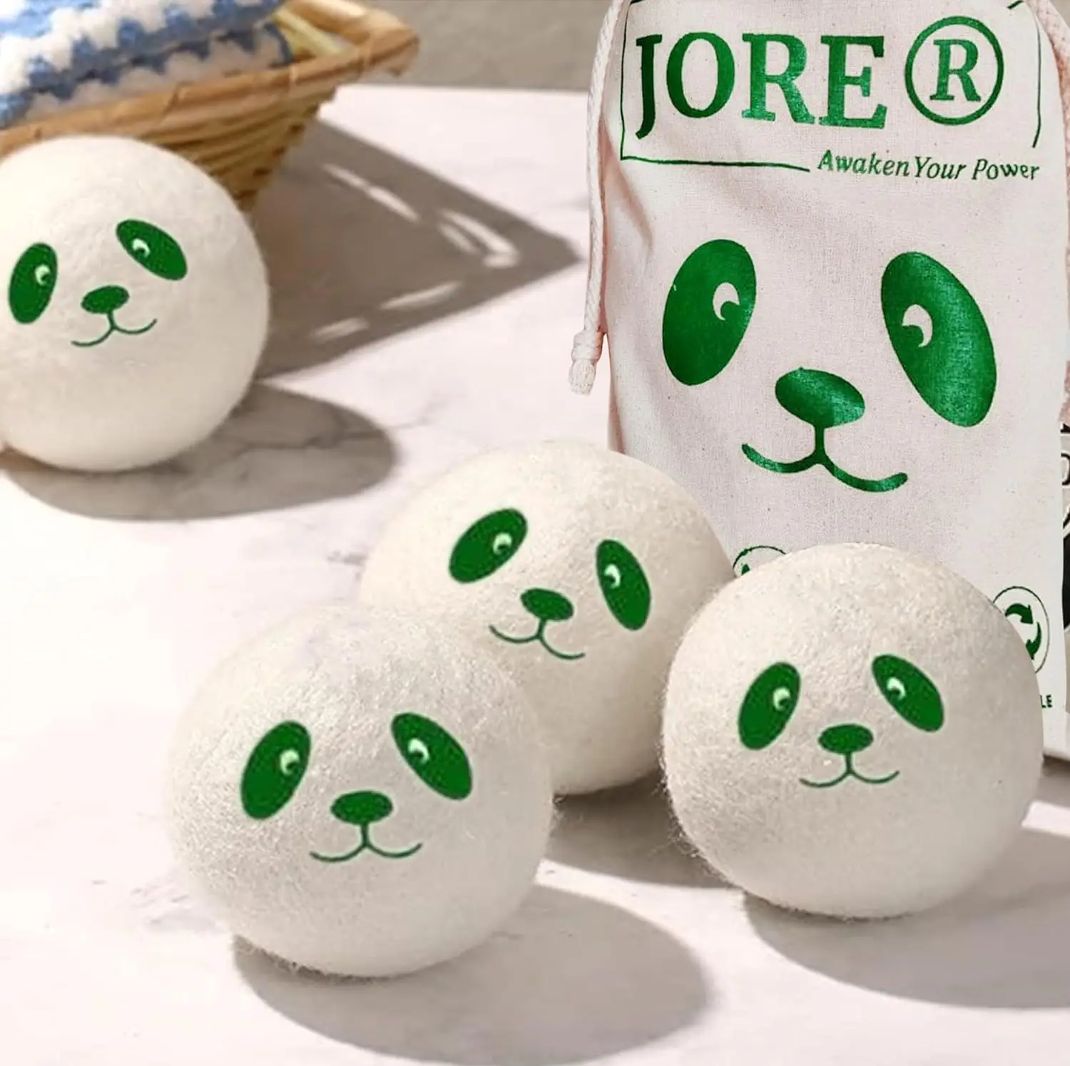 arrivals 2024 FBA top seller trending New zealand wool products xl 7cm wool Dryer Balls 6 pack cotton bag factory wholesale