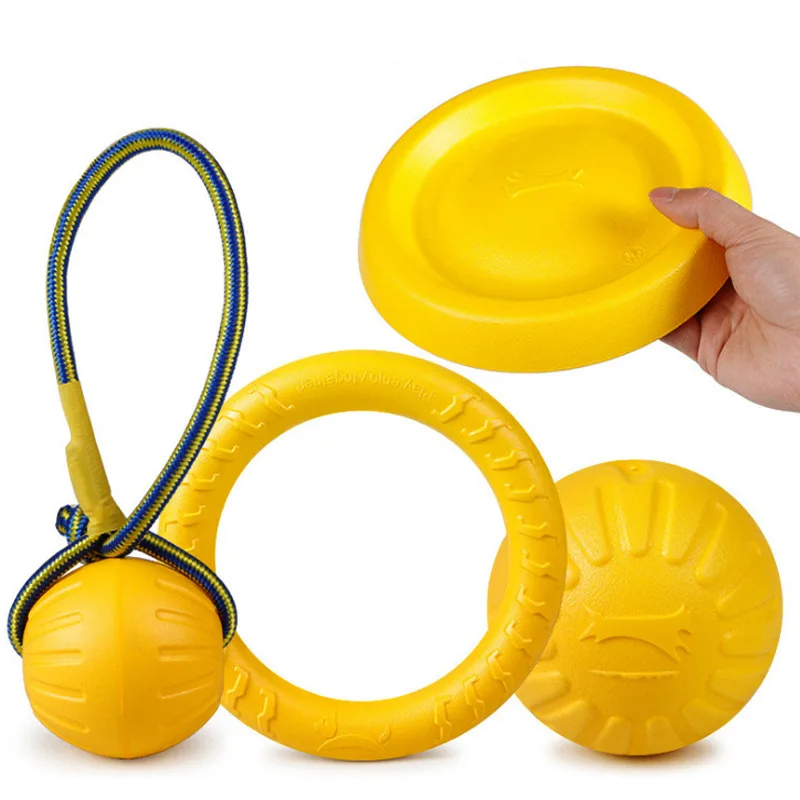 Wholesale 2024 New Eco Friendly Pet Interactive Throw EVA Floating Bouncy Hollow Solid Dog Training Ball Toys For Pets
