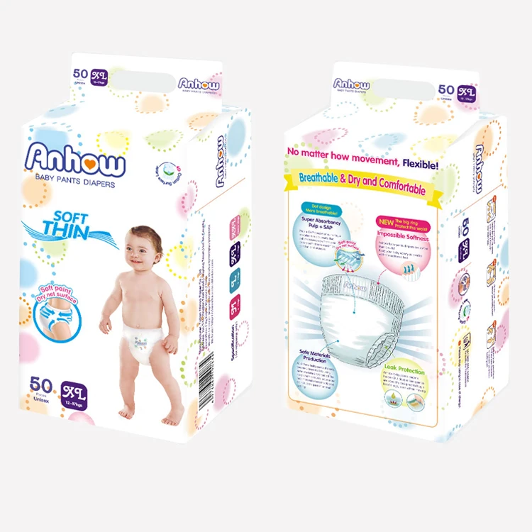Certified Eco-Friendly Baby Diapers Biodegradable Compostable, Disposable Baby Nappies Cover With High Level Quality And Cheap